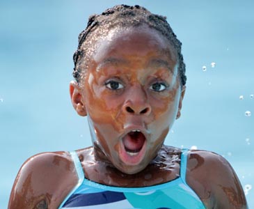Kids swimming