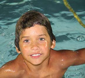 Kids swimming
